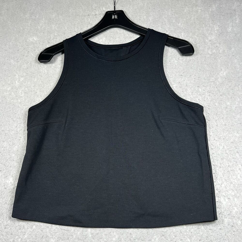 Lululemon Womens Tank Top Size 6 Black Open Back Performance Stretch Sleeveless